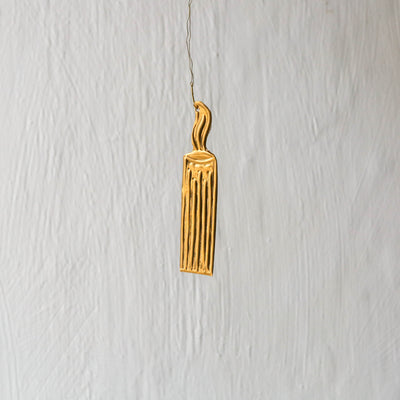 Candle Decoration - Pressed Antique Brass