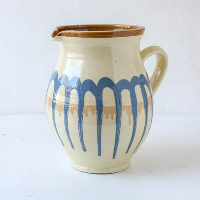 Romanian Slipware Folk Jug - Cream