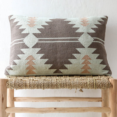 SALE Class Woven Brown and Blush Cushion Cover