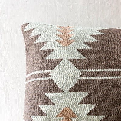 SALE Class Woven Brown and Blush Cushion Cover