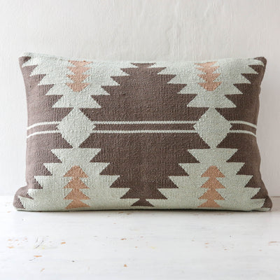 SALE Class Woven Brown and Blush Cushion Cover