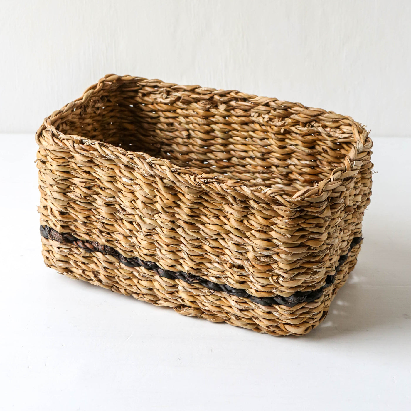 Stripe Seagrass Baskets - Small set of three