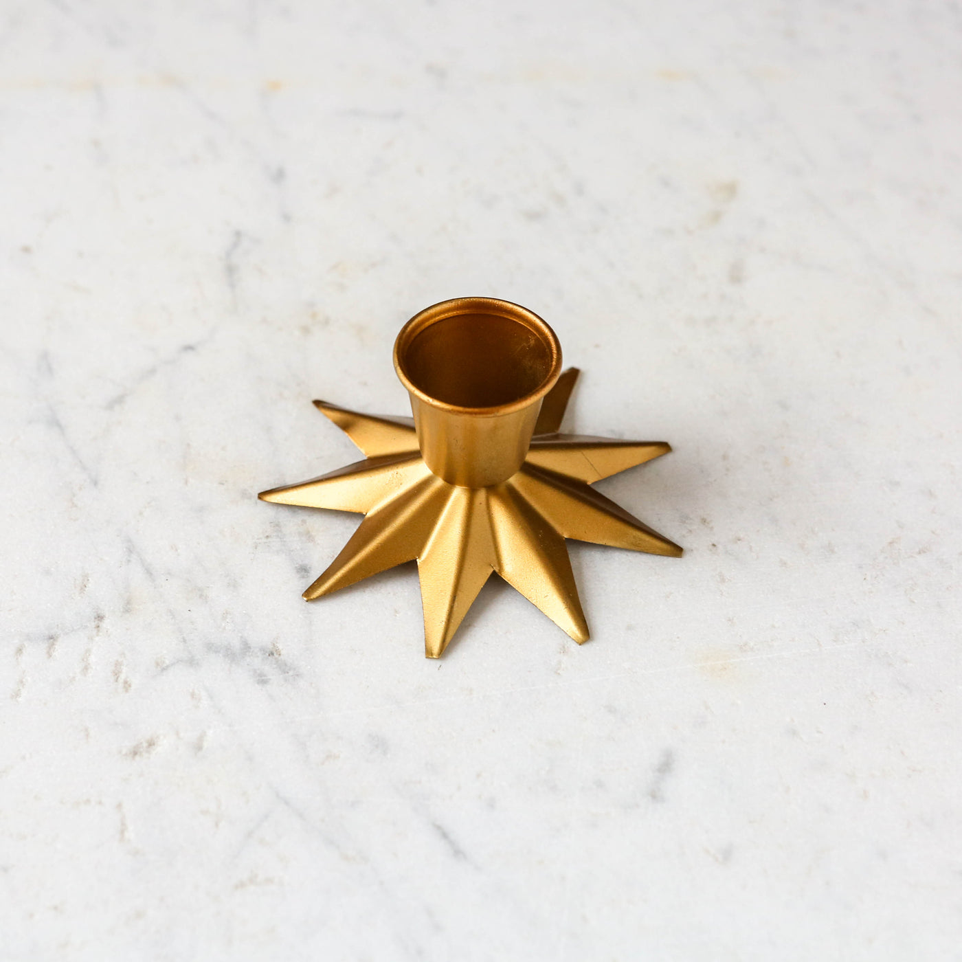 Star Candle Holder - Antique Brass