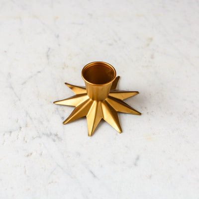 Star Candle Holder - Antique Brass