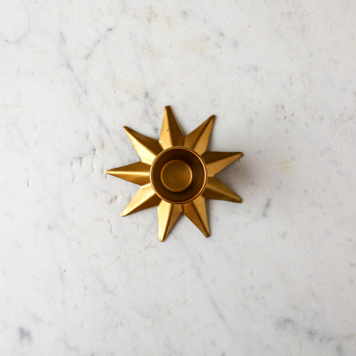 Star Candle Holder - Antique Brass