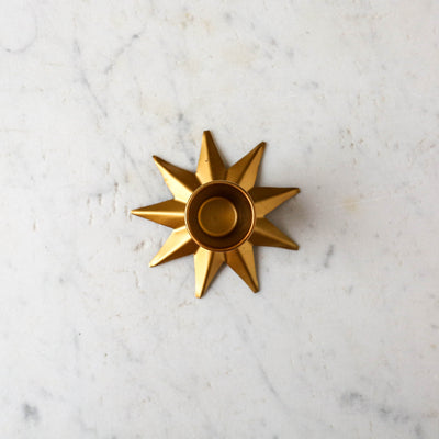 Star Candle Holder - Antique Brass