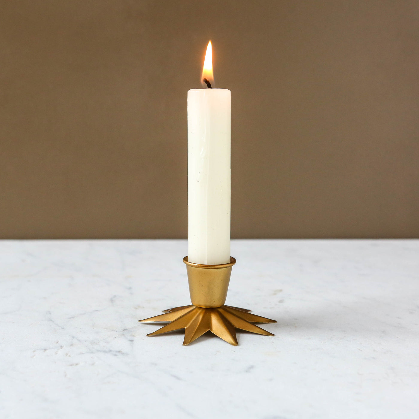 Star Candle Holder - Antique Brass