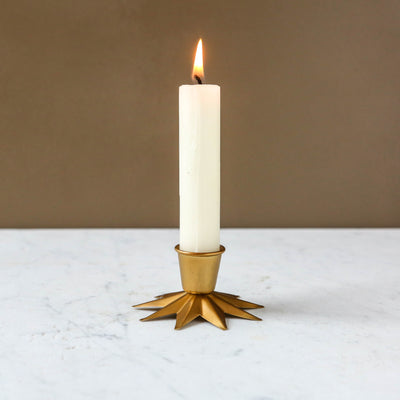 Star Candle Holder - Antique Brass