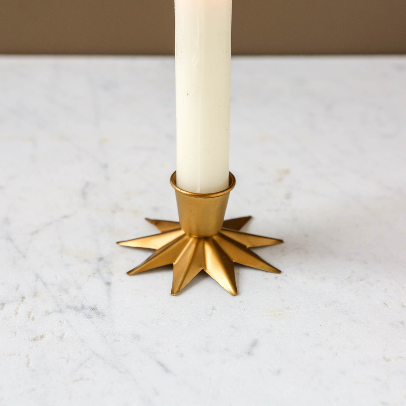 Star Candle Holder - Antique Brass
