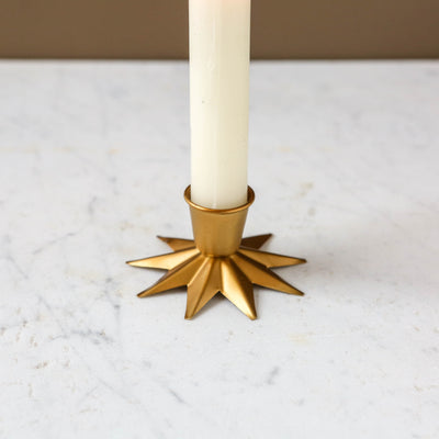 Star Candle Holder - Antique Brass