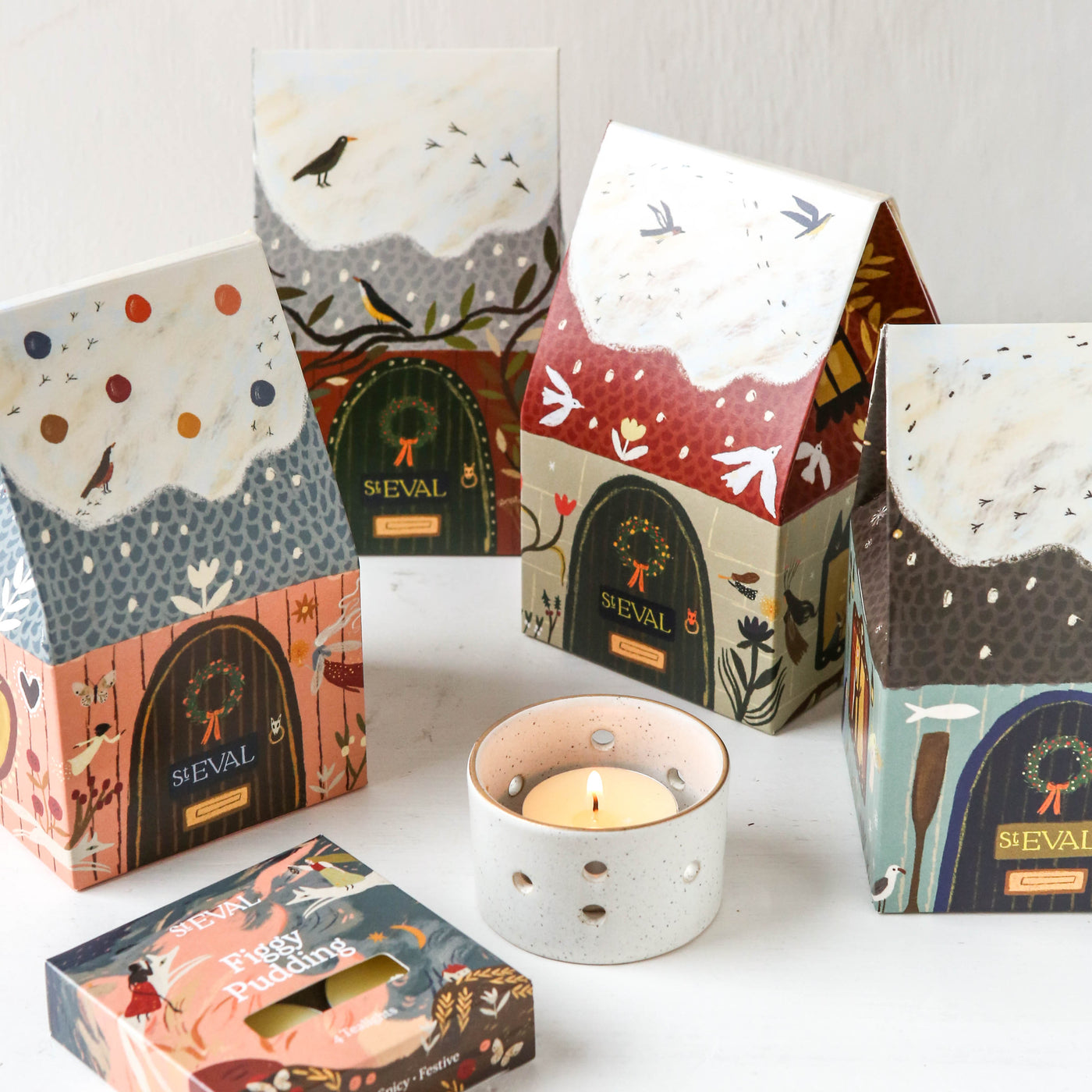 St. Eval 'Christmas Cottage' Tealight/Votive Gift Box