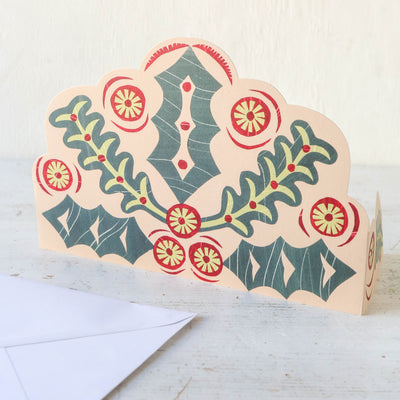Festive Floral Card Decoration