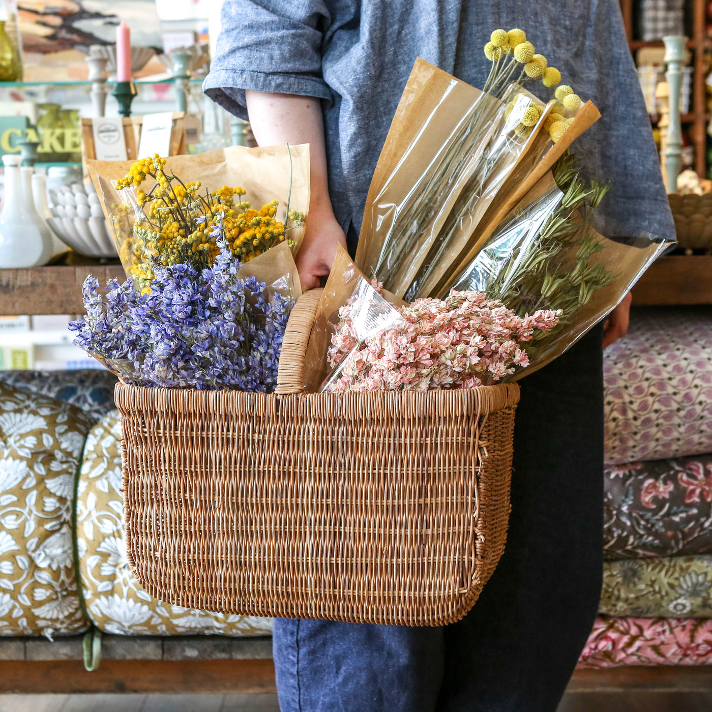 Rattan Shopping Basket