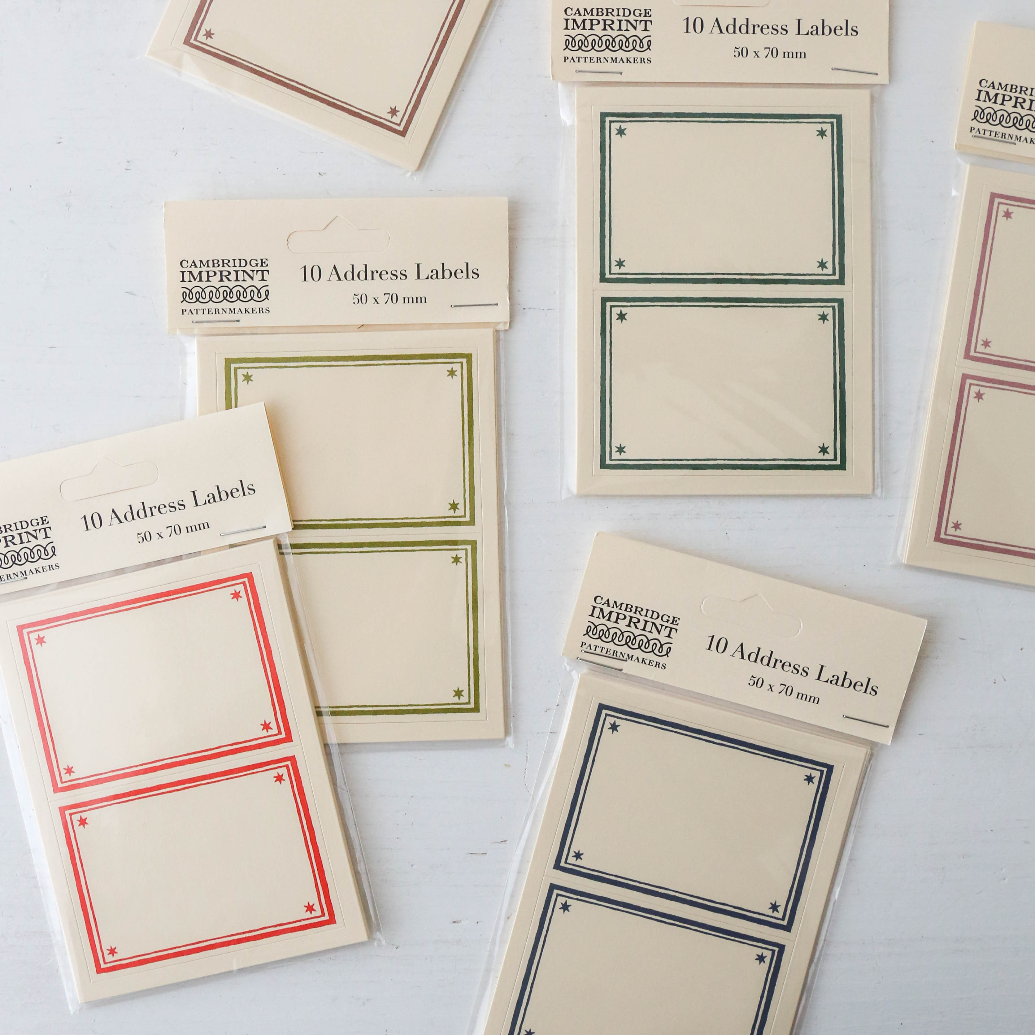 Large Label Paper Pack of 10 Large Labels with a Coloured Border – Berylune