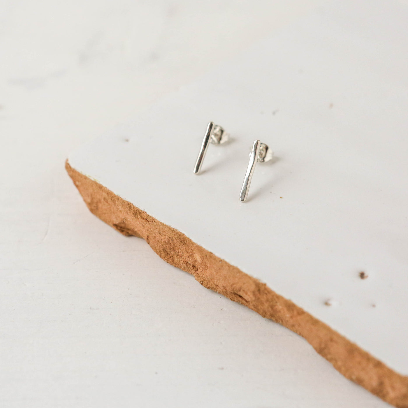 Mini Hammered Line Studs