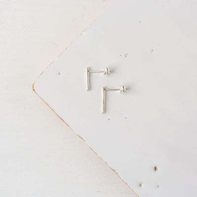Mini Hammered Line Studs