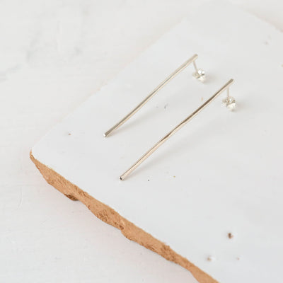 Hammered Line Earrings