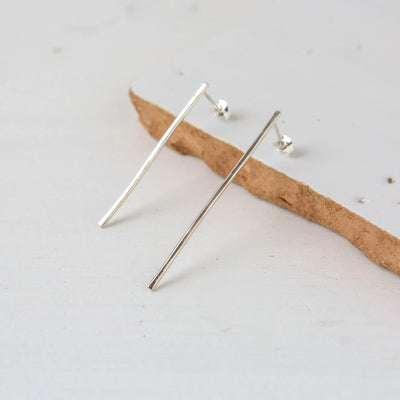 Hammered Line Earrings