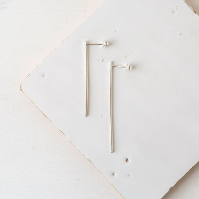 Hammered Line Earrings