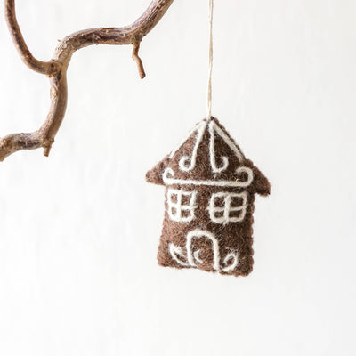 Gingerbread House Felt Hanging Decoration