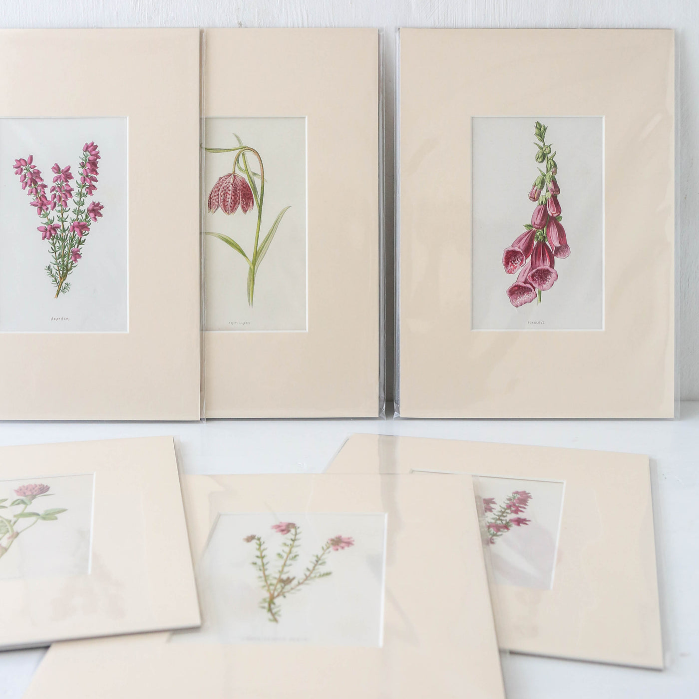 Vintage Book Plate - Purple and Pink Florals Batch C