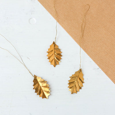 Mini Leaf Present Topper - Pack of 3