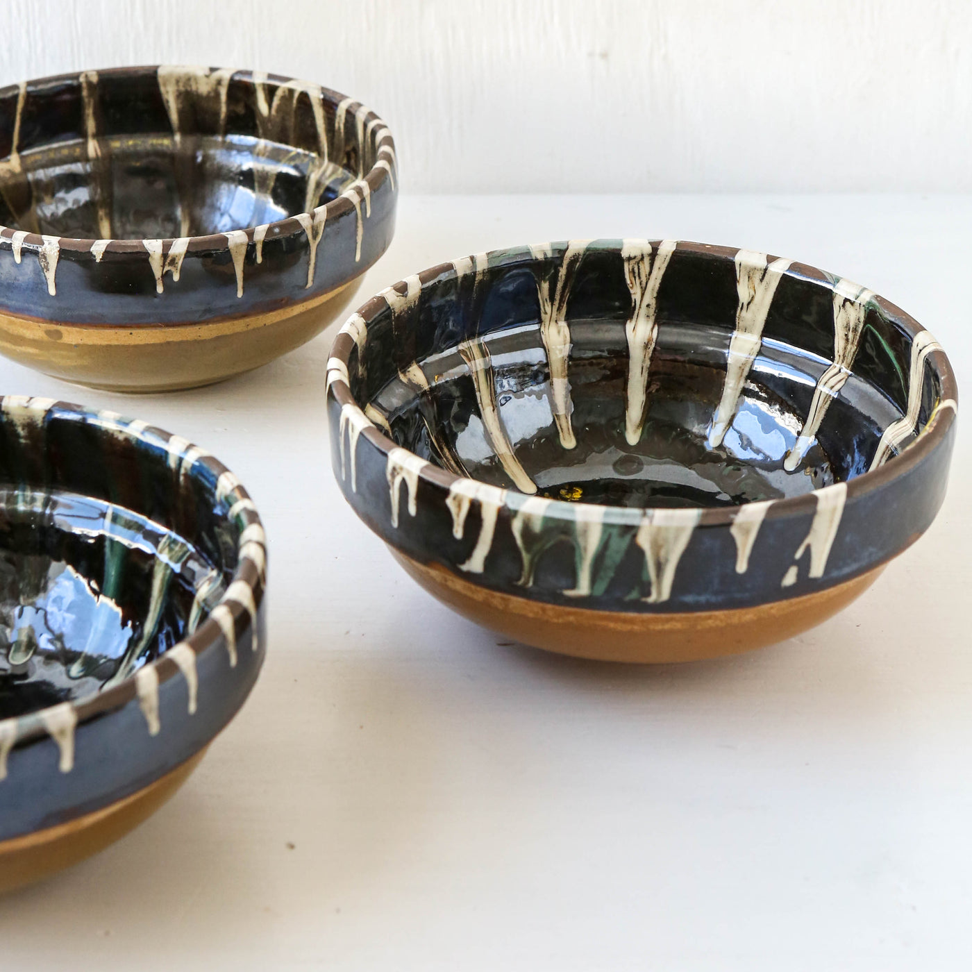 Small Romanian Slipware Folk Bowl - Brown