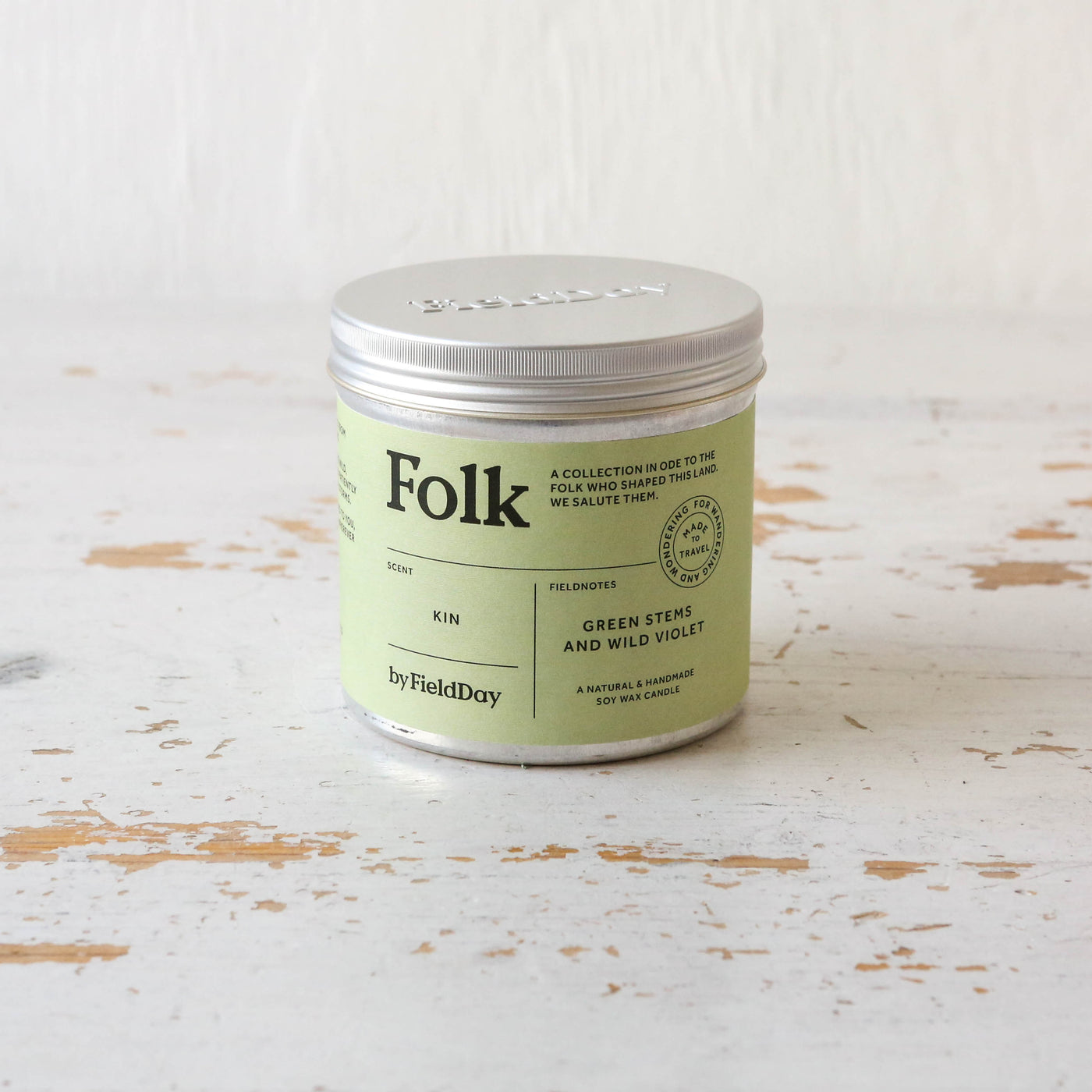 Folk Scented Candle Tin