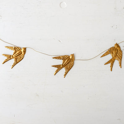 Antique Gold Bird Garland - 1.8m