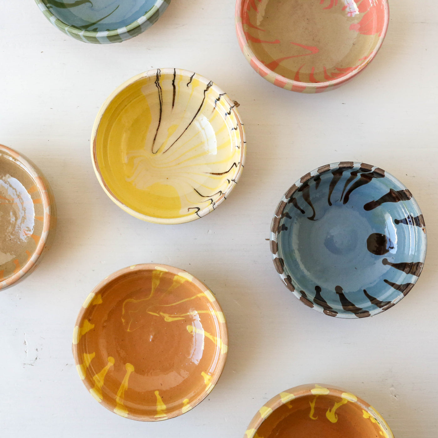 Mini Romanian Slipware Folk Bowl - Random Colour Mix