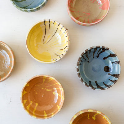 Mini Romanian Slipware Folk Bowl - Random Colour Mix