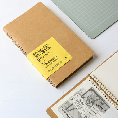 TRAVELER'S COMPANY Paper Pocket Spiral Ring Notebook A5 Slim