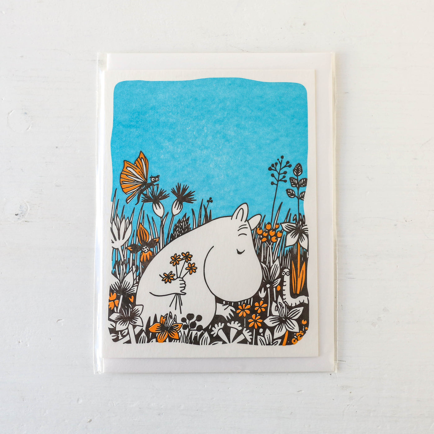 Moomin Flower Field Letterpress Greetings Card