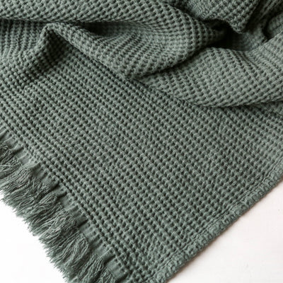 Waffle Cotton Bath Towel - Pigeon