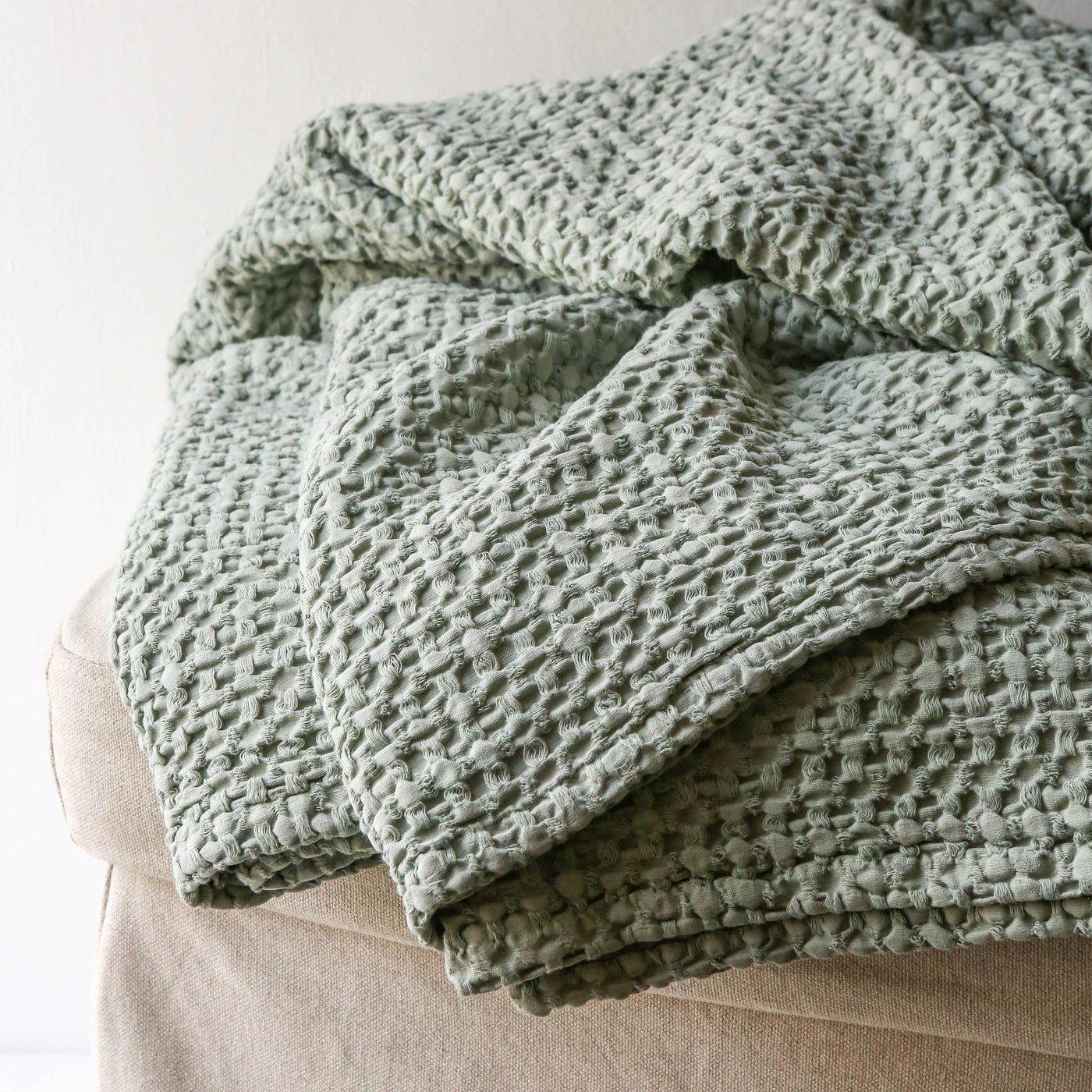 Waffle Cotton Extra Large Bed Throw