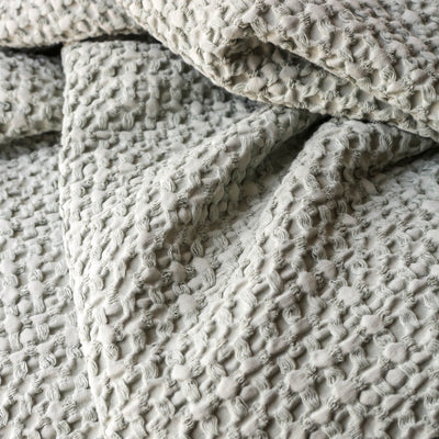 260cm Waffle Cotton Throw - Celadon