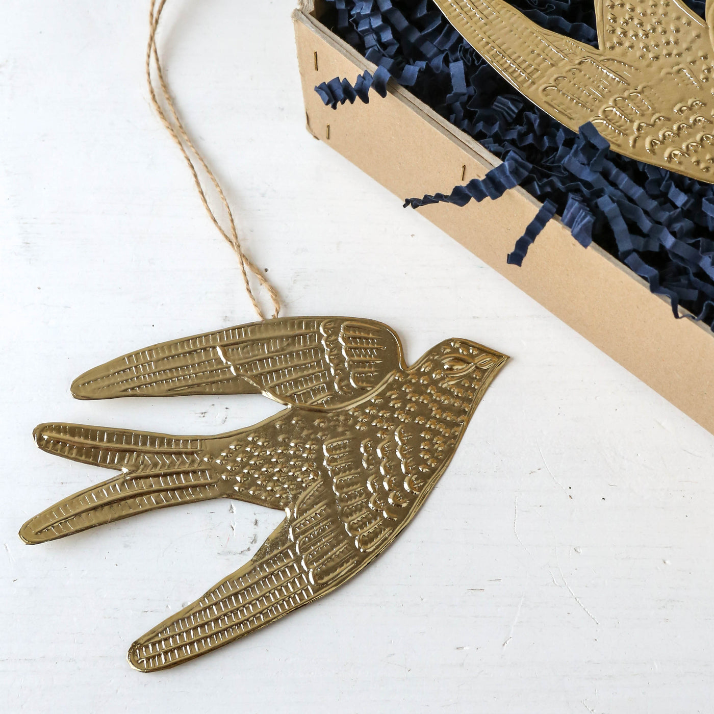 Dove Decoration - Pressed Antique Gold