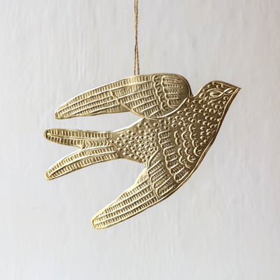 Dove Decoration - Pressed Antique Gold