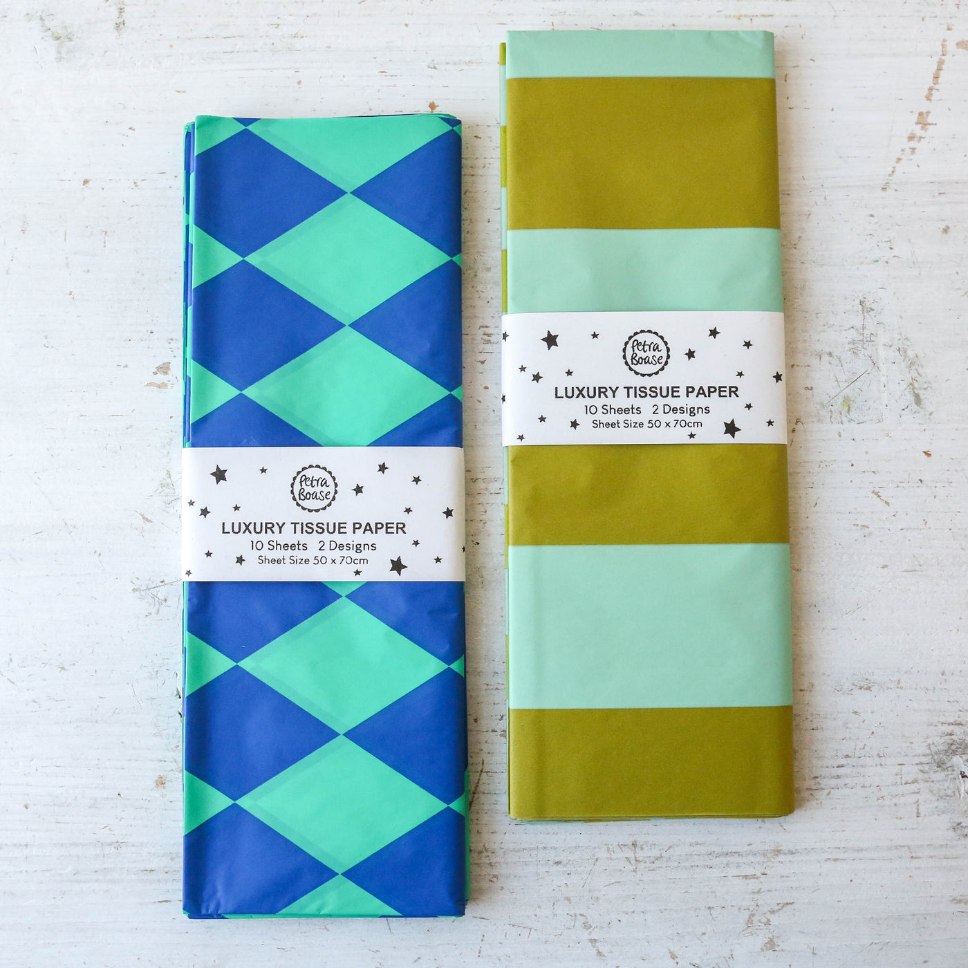 Luxury Patterned Tissue Paper - 10 Sheets