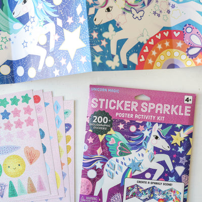 Unicorn Magic Sticker Sparkle Poster Activity Kit