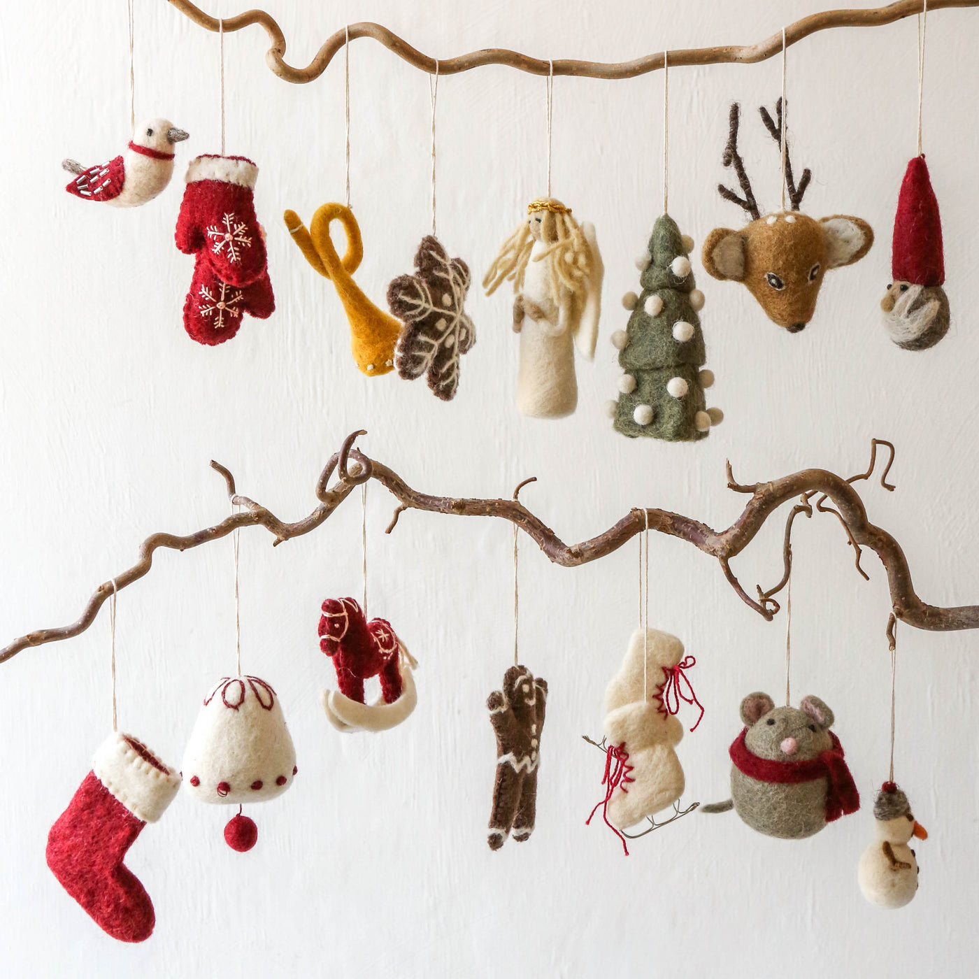 Cute Mouse in Scarf Felt Hanging Decoration