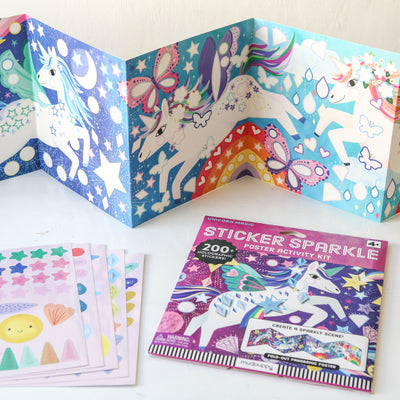 Unicorn Magic Sticker Sparkle Poster Activity Kit