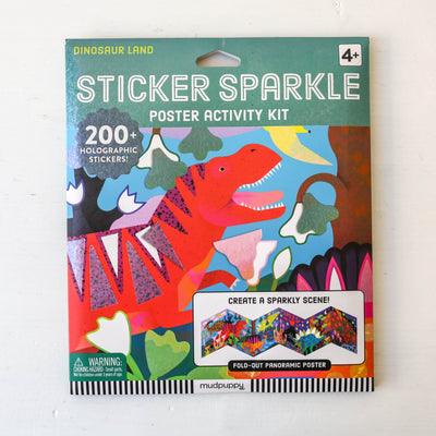 Dinosaur Land Sticker Sparkle Poster Activity Kit