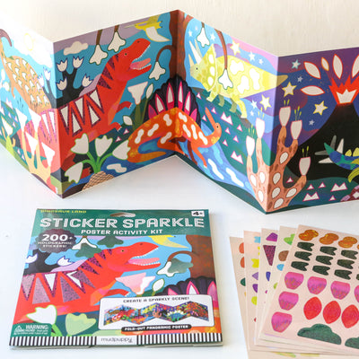 Dinosaur Land Sticker Sparkle Poster Activity Kit