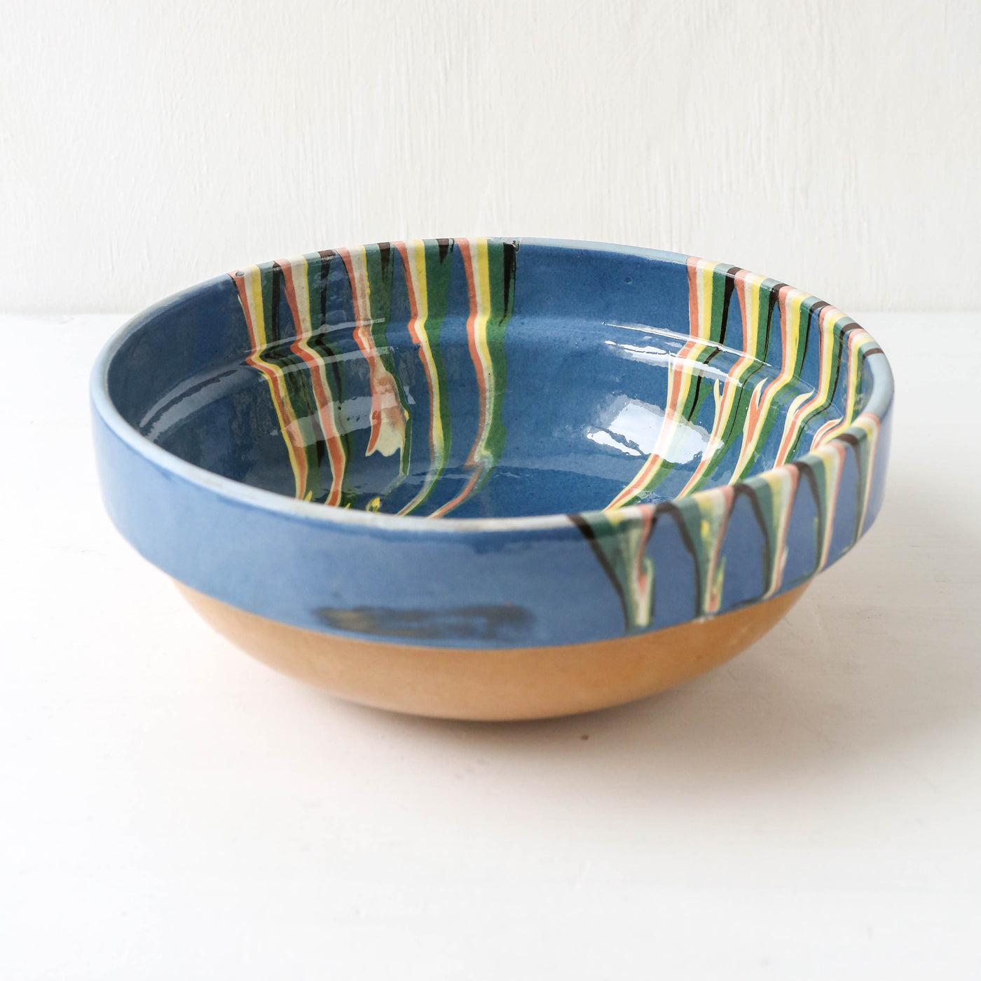 Medium Romanian Slipware Folk Bowl - Design I