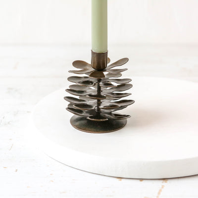 Pinecone Taper Candle Holder