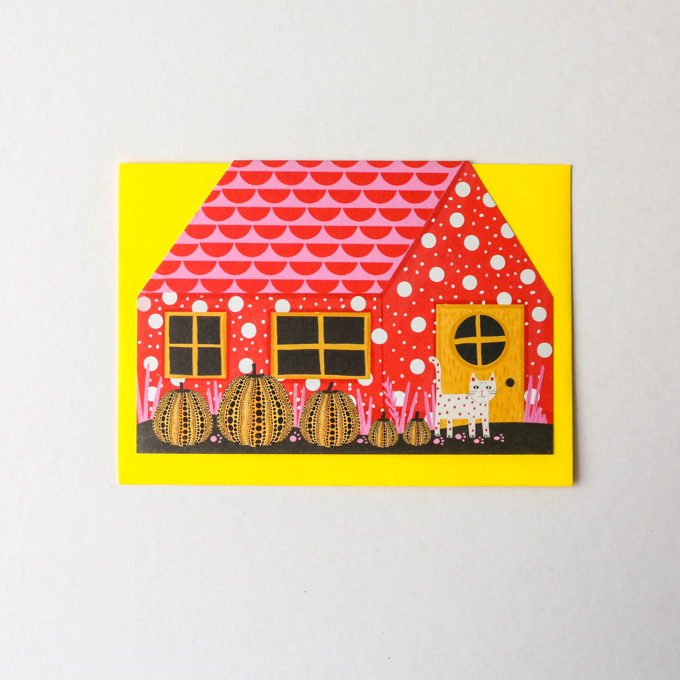 Yayoi Catsama Cut Out House Card