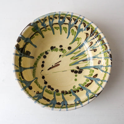 Medium Romanian Slipware Folk Bowl - Design B