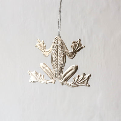 Frog Decoration - Pressed Antique Silver