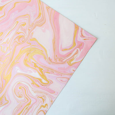Hand Marbled Wrap - Free Spirit Marshmallow